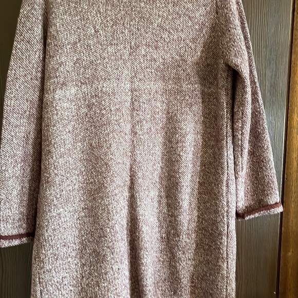 Staccato cranberry/ white long sweater. Size Medium - Picture 7 of 10